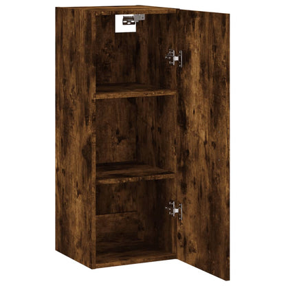 vidaXL Wall Mounted Cabinet Smoked Oak 34.5x34x90 cm 6