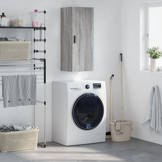 Wall Mounted Cabinet 34,5x34x90 cm Grey sonoma