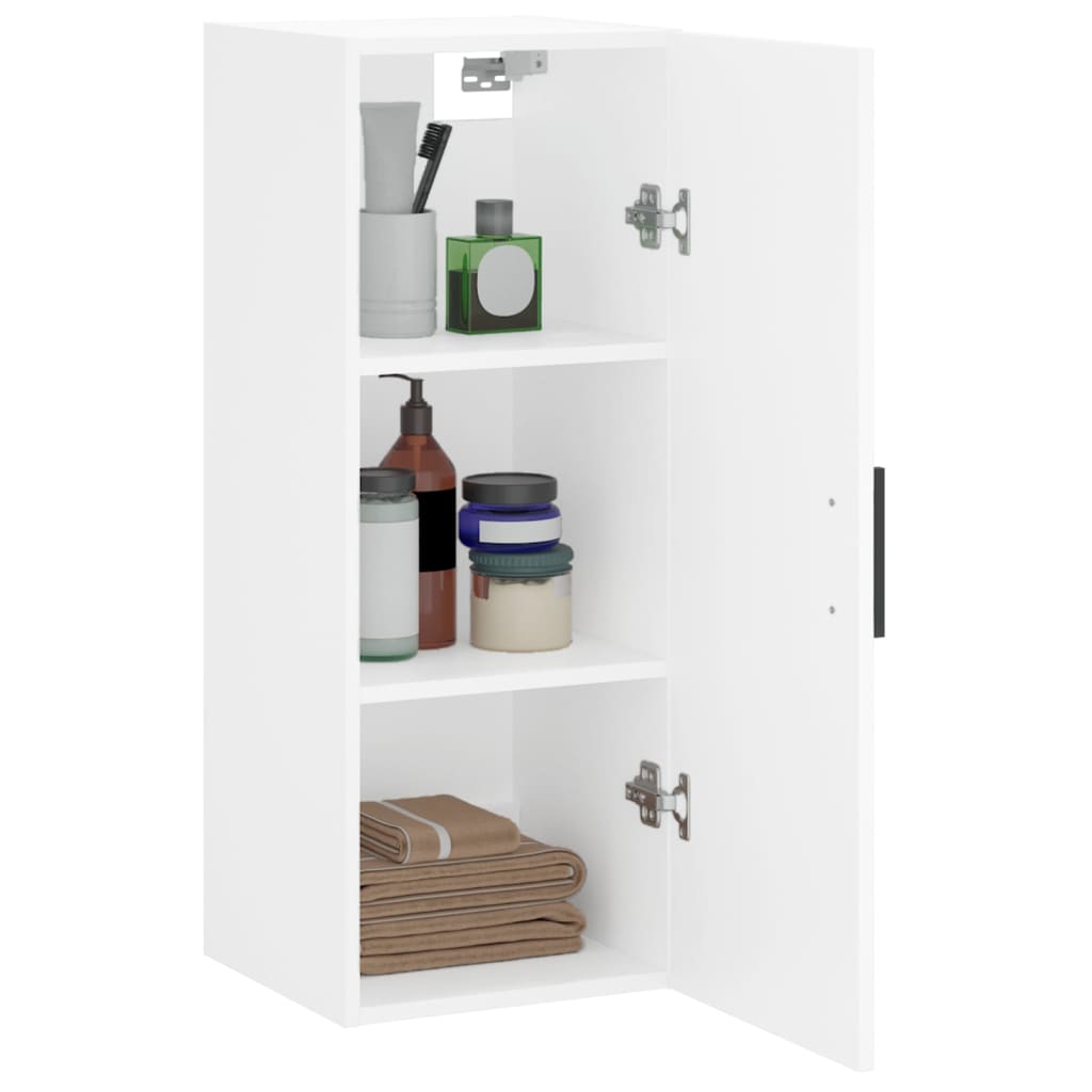 vidaXL Wall Mounted Cabinet White 34.5x34x90 cm 5