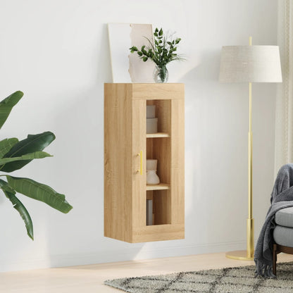 vidaXL Wall Mounted Cabinet Sonoma Oak 34.5x34x90 cm 3