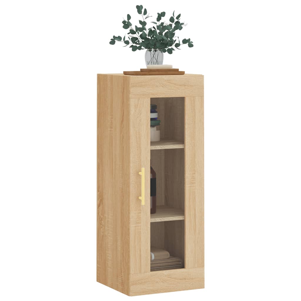 vidaXL Wall Mounted Cabinet Sonoma Oak 34.5x34x90 cm 4