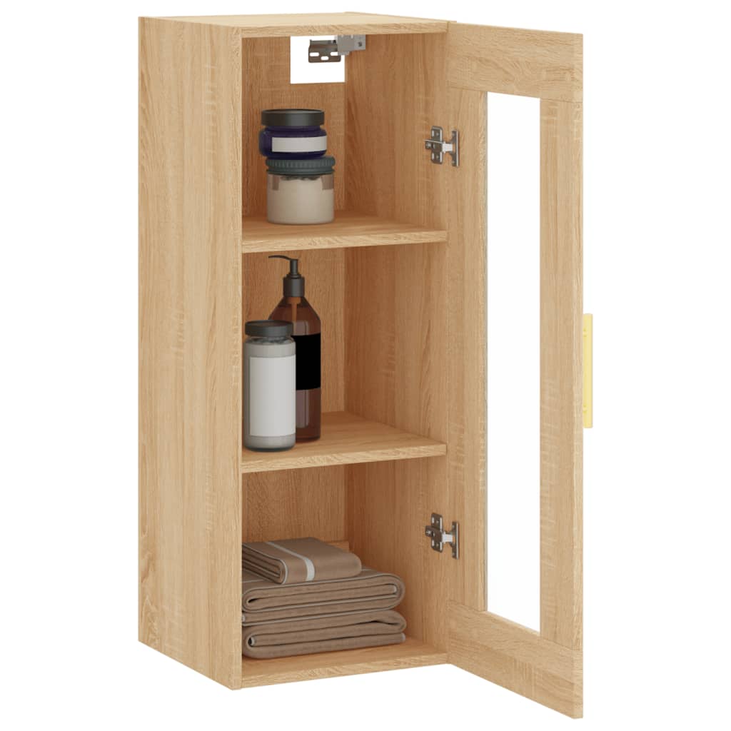 vidaXL Wall Mounted Cabinet Sonoma Oak 34.5x34x90 cm 5