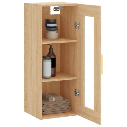 vidaXL Wall Mounted Cabinet Sonoma Oak 34.5x34x90 cm 5