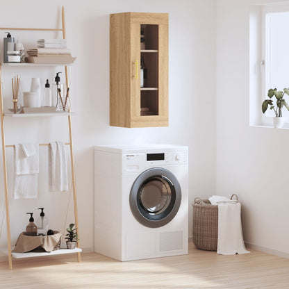 vidaXL Wall Mounted Cabinet Sonoma Oak 34.5x34x90 cm 1