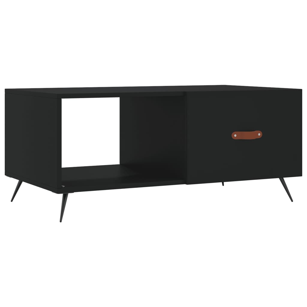 vidaXL Coffee Table Black 90x50x40 cm Engineered Wood 2