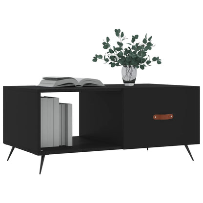 vidaXL Coffee Table Black 90x50x40 cm Engineered Wood 3