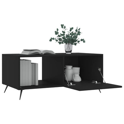vidaXL Coffee Table Black 90x50x40 cm Engineered Wood 4