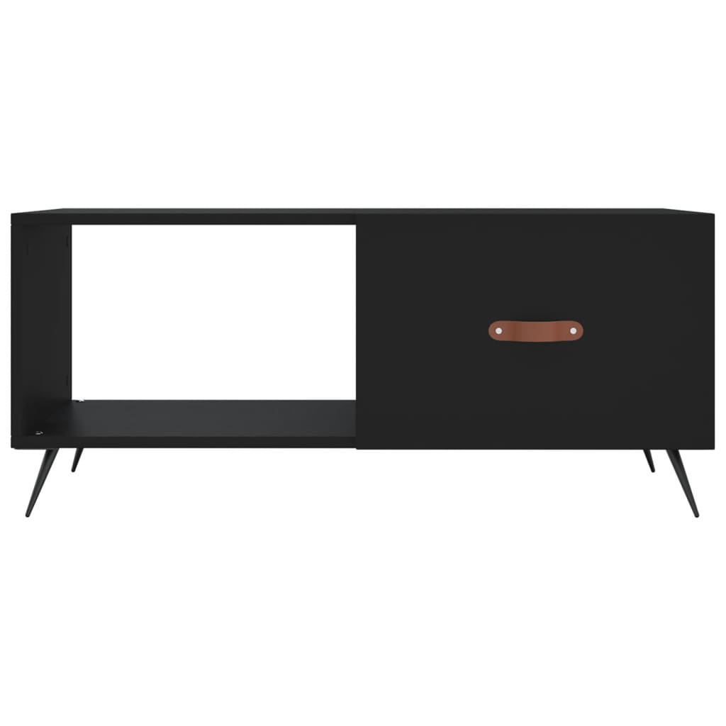 vidaXL Coffee Table Black 90x50x40 cm Engineered Wood 5