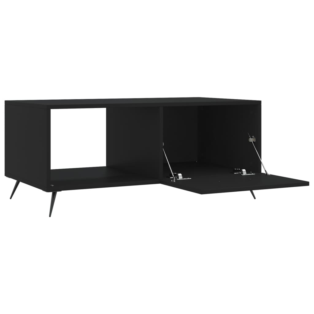 vidaXL Coffee Table Black 90x50x40 cm Engineered Wood 6