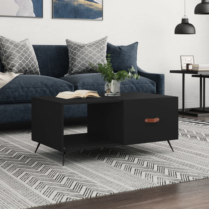 vidaXL Coffee Table Black 90x50x40 cm Engineered Wood 1