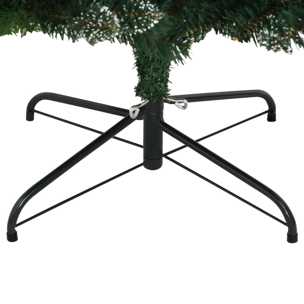 vidaXL Artificial Hinged Christmas Tree with Red Berries 150 cm 6