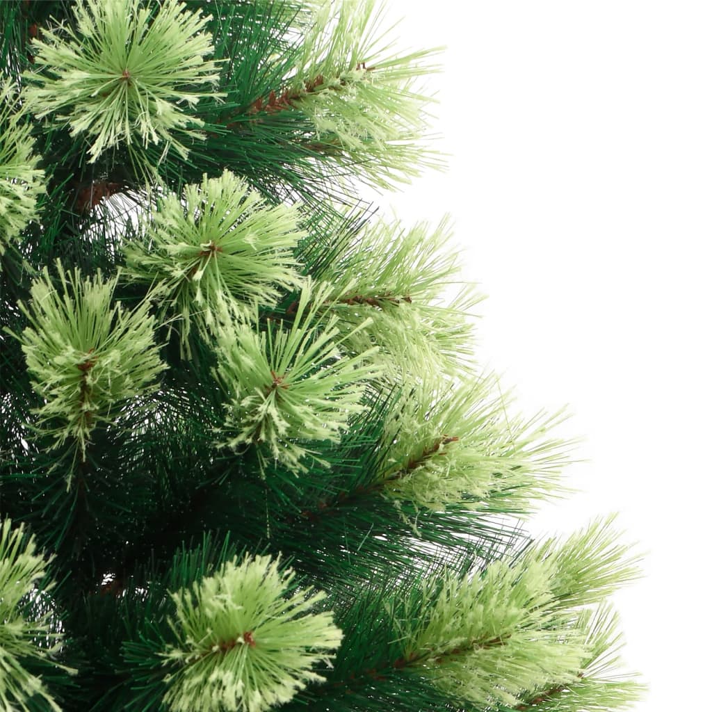 vidaXL Artificial Hinged Christmas Tree with Stand 210 cm 5