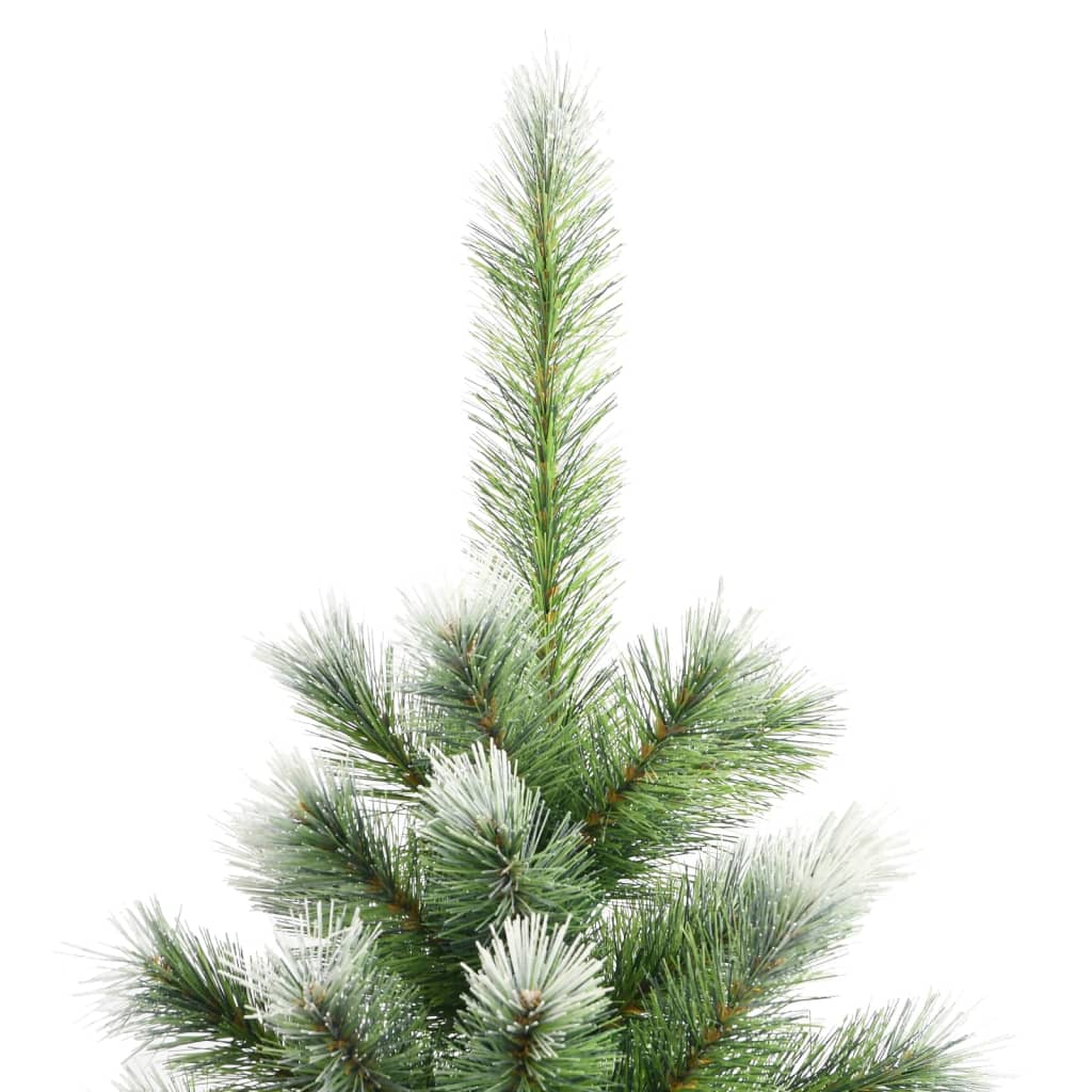 vidaXL Artificial Hinged Christmas Tree with Flocked Snow 150 cm 4