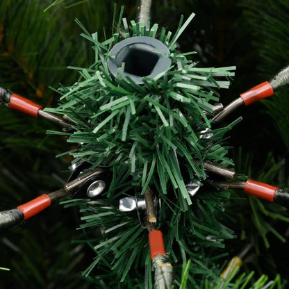 Artificial Hinged Christmas Tree with Flocked Snow 150 LEDs 150 cm Basic
