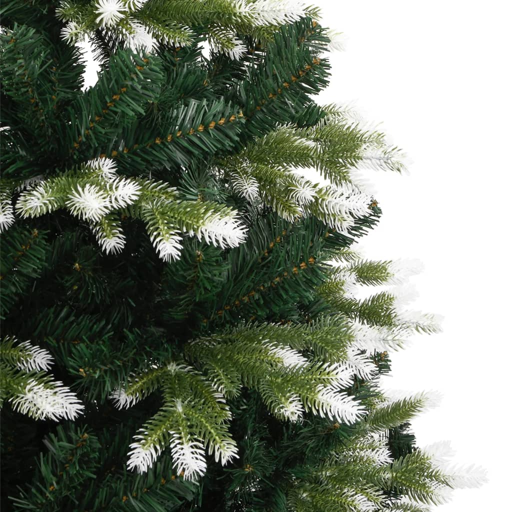 vidaXL Artificial Hinged Christmas Tree with Flocked Snow 210 cm 4