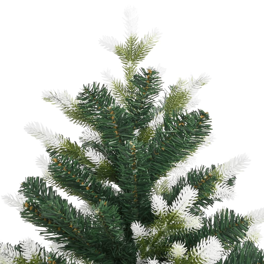 vidaXL Artificial Hinged Christmas Tree with Flocked Snow 210 cm 5