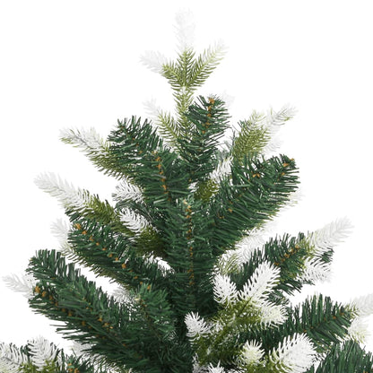vidaXL Artificial Hinged Christmas Tree with Flocked Snow 210 cm 5