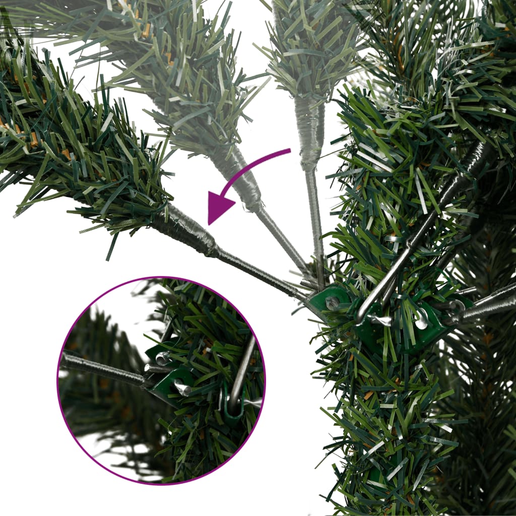 vidaXL Artificial Hinged Christmas Tree with Stand 150 cm 3