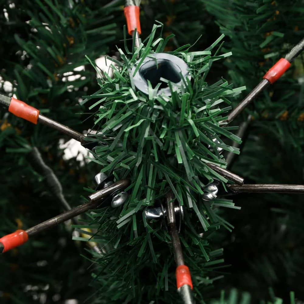 Artificial Hinged Christmas Tree 150 LEDs Green 150 cm Basic