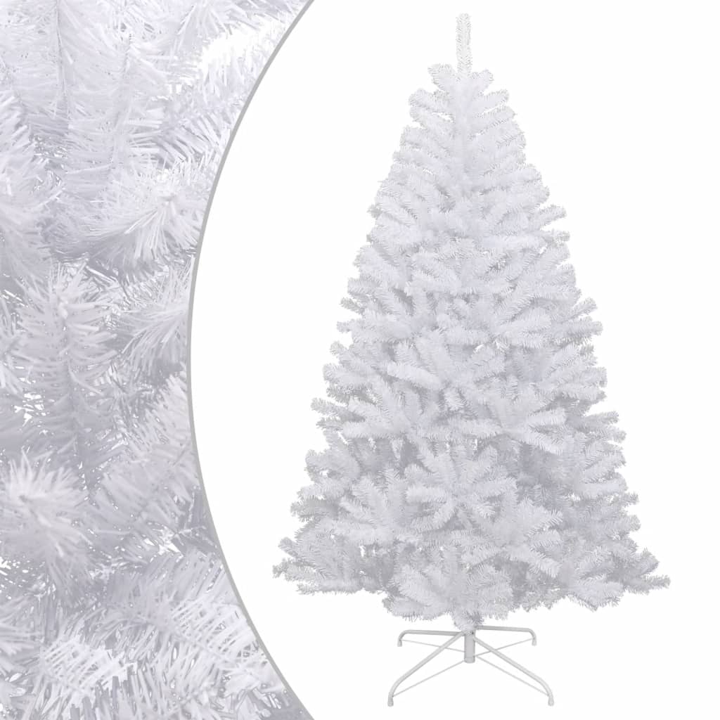 vidaXL Artificial Hinged Christmas Tree with Flocked Snow 120 cm 1