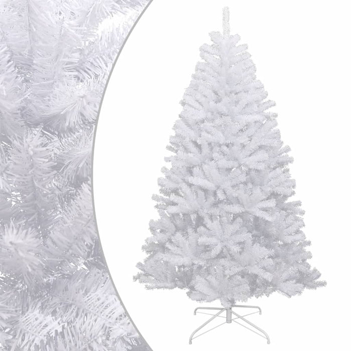 vidaXL Artificial Hinged Christmas Tree with Flocked Snow 120 cm 1