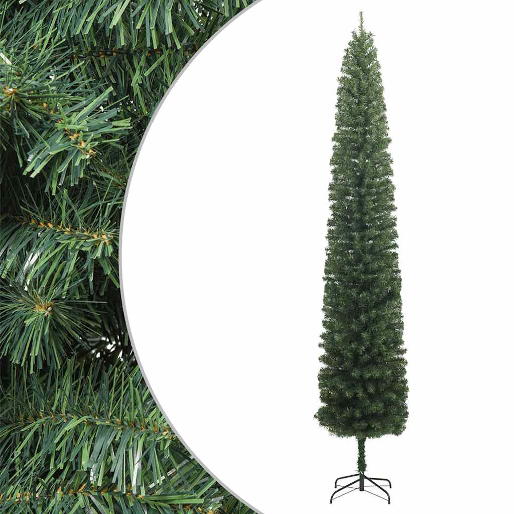 vidaXL Slim Christmas Tree with Stand 270 cm PVC 2