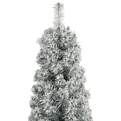 vidaXL Slim Christmas Tree with Stand and Flocked Snow 270 cm PVC 3