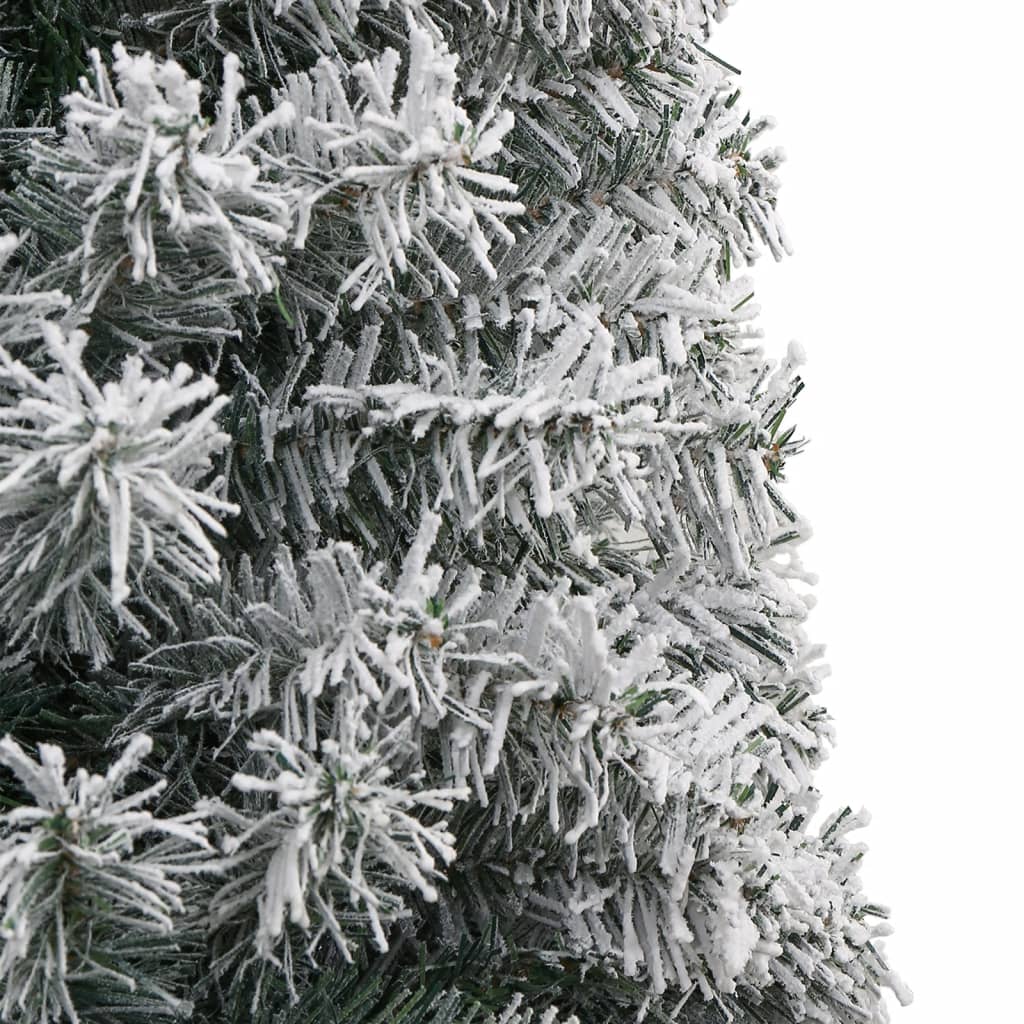 vidaXL Slim Christmas Tree with Stand and Flocked Snow 270 cm PVC 4