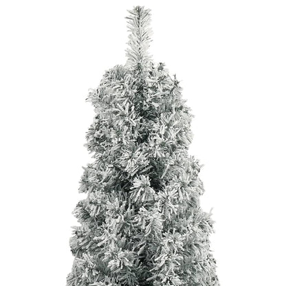 vidaXL Slim Christmas Tree with Stand and Flocked Snow 300 cm PVC 3