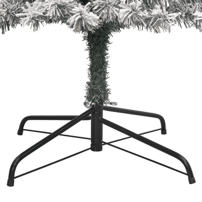 vidaXL Slim Christmas Tree with Stand and Flocked Snow 300 cm PVC 5