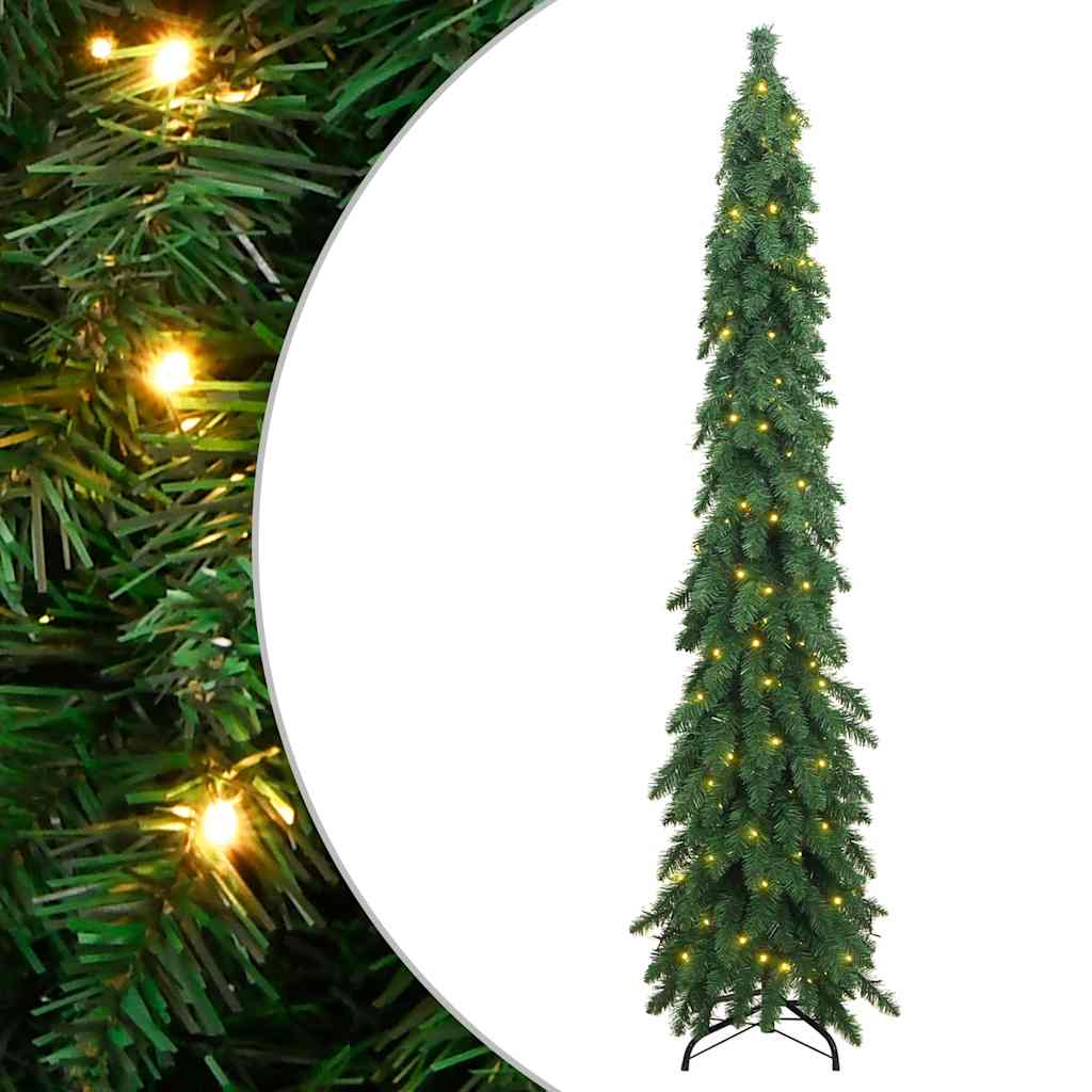 vidaXL Artificial Pre-lit Christmas Tree with 130 LEDs 210 cm 1