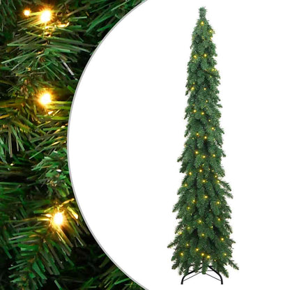 vidaXL Artificial Pre-lit Christmas Tree with 130 LEDs 210 cm 1