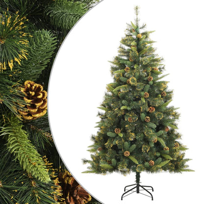 Artificial Hinged Christmas Tree Cones Green Basic