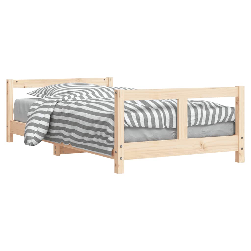 vidaXL Kids Bed Frame 80x160 cm Solid Wood Pine 2