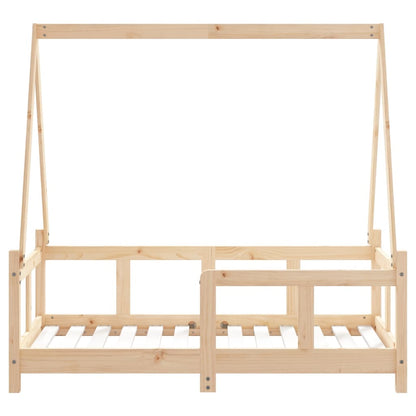 Kids Bed Frame Solid Wood Pine Natural 70 cm 140 cm