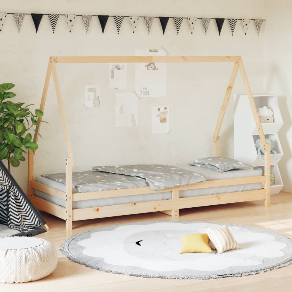 vidaXL Kids Bed Frame Solid Wood Pine