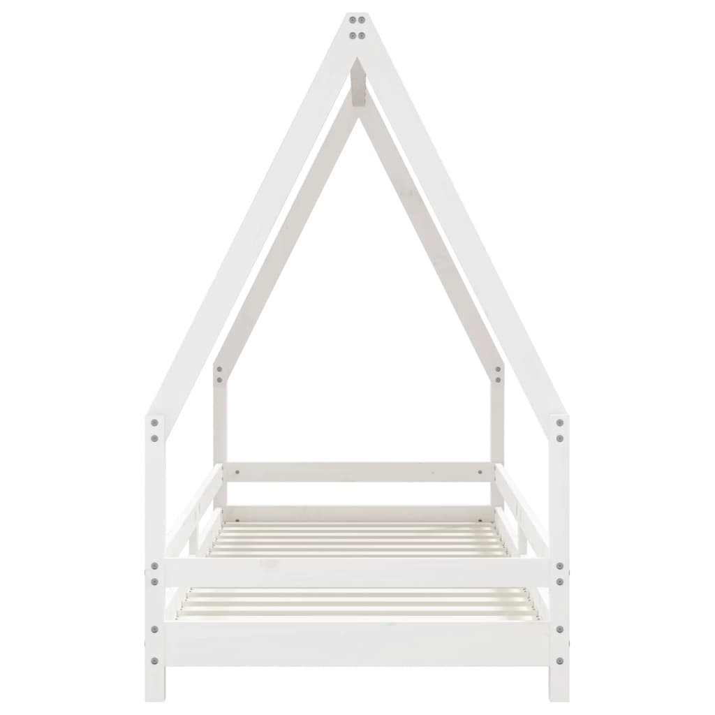 vidaXL Kids Bed Frame White 80x200 cm Solid Wood Pine 4