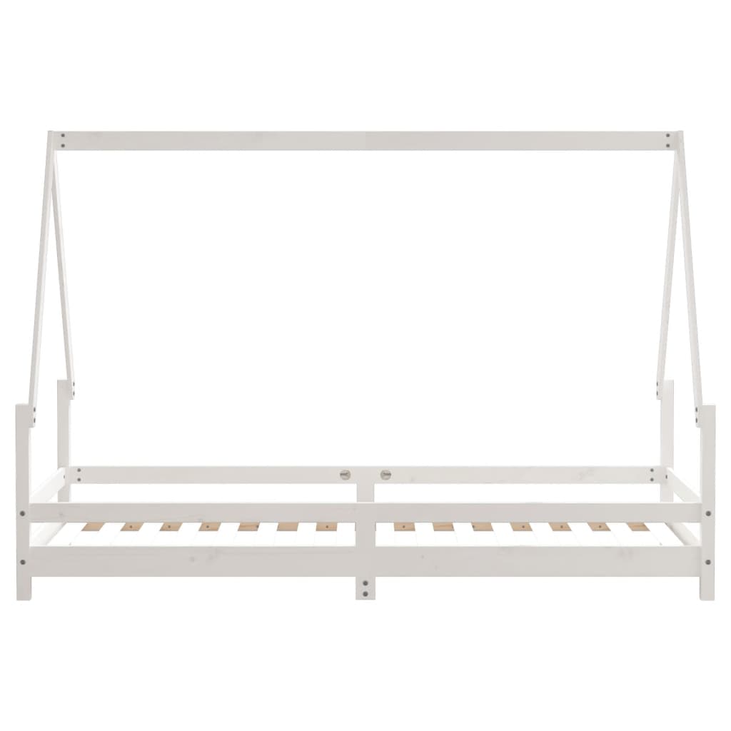 vidaXL Kids Bed Frame White 90x200 cm Solid Wood Pine 5