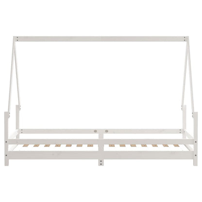 vidaXL Kids Bed Frame White 90x200 cm Solid Wood Pine 5