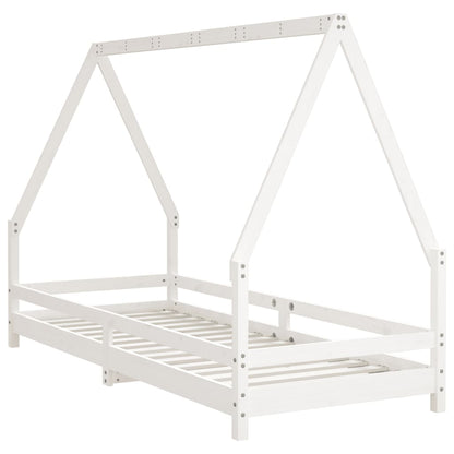 vidaXL Kids Bed Frame White 90x200 cm Solid Wood Pine 6