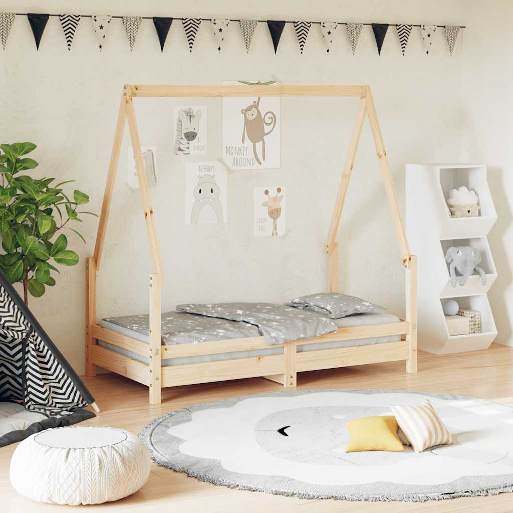 vidaXL Kids Bed Frame Solid Wood Pine