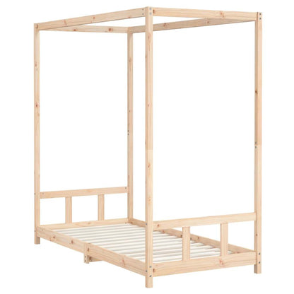 vidaXL Kids Bed Frame 90x190 cm Solid Wood Pine 3