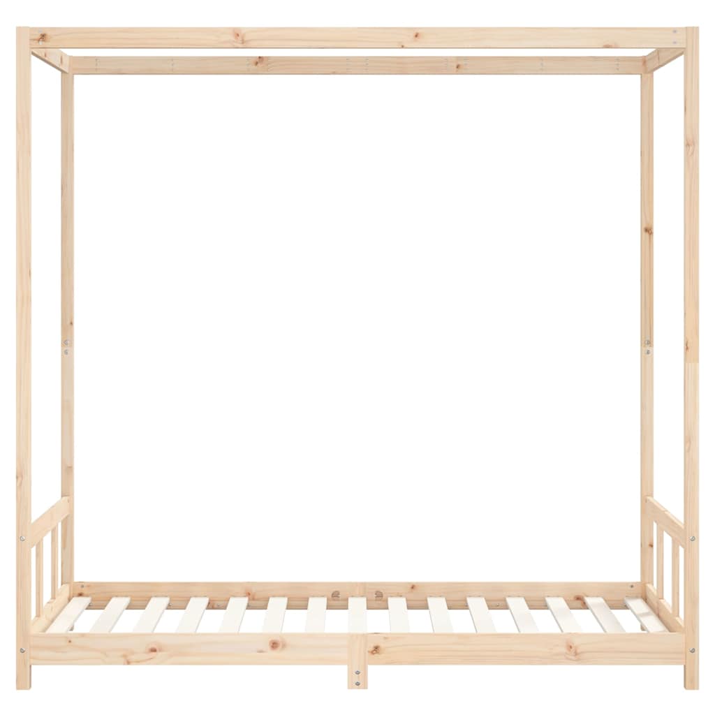 vidaXL Kids Bed Frame 90x190 cm Solid Wood Pine 4