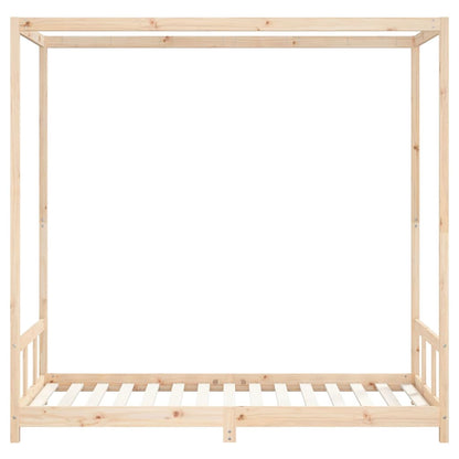 vidaXL Kids Bed Frame 90x190 cm Solid Wood Pine 4