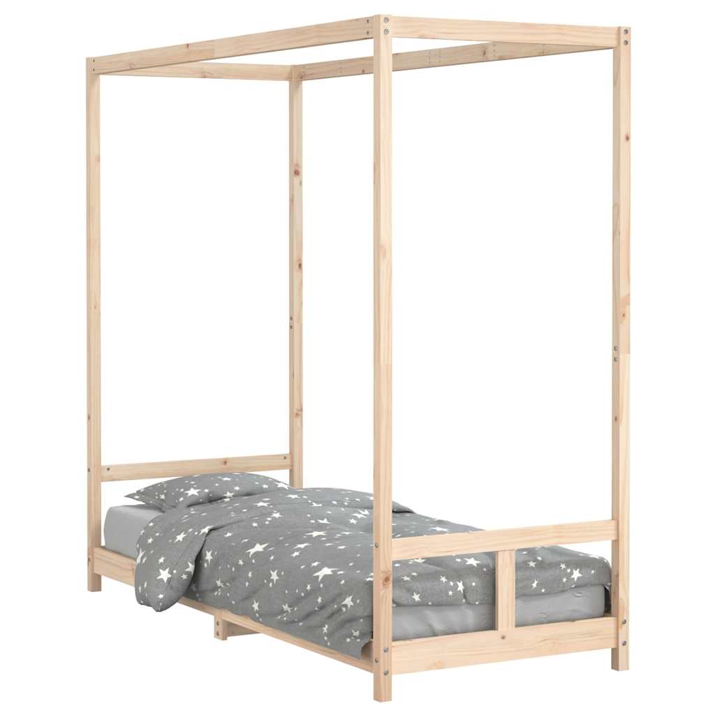 vidaXL Kids Bed Frame 80x200 cm Solid Wood Pine 2