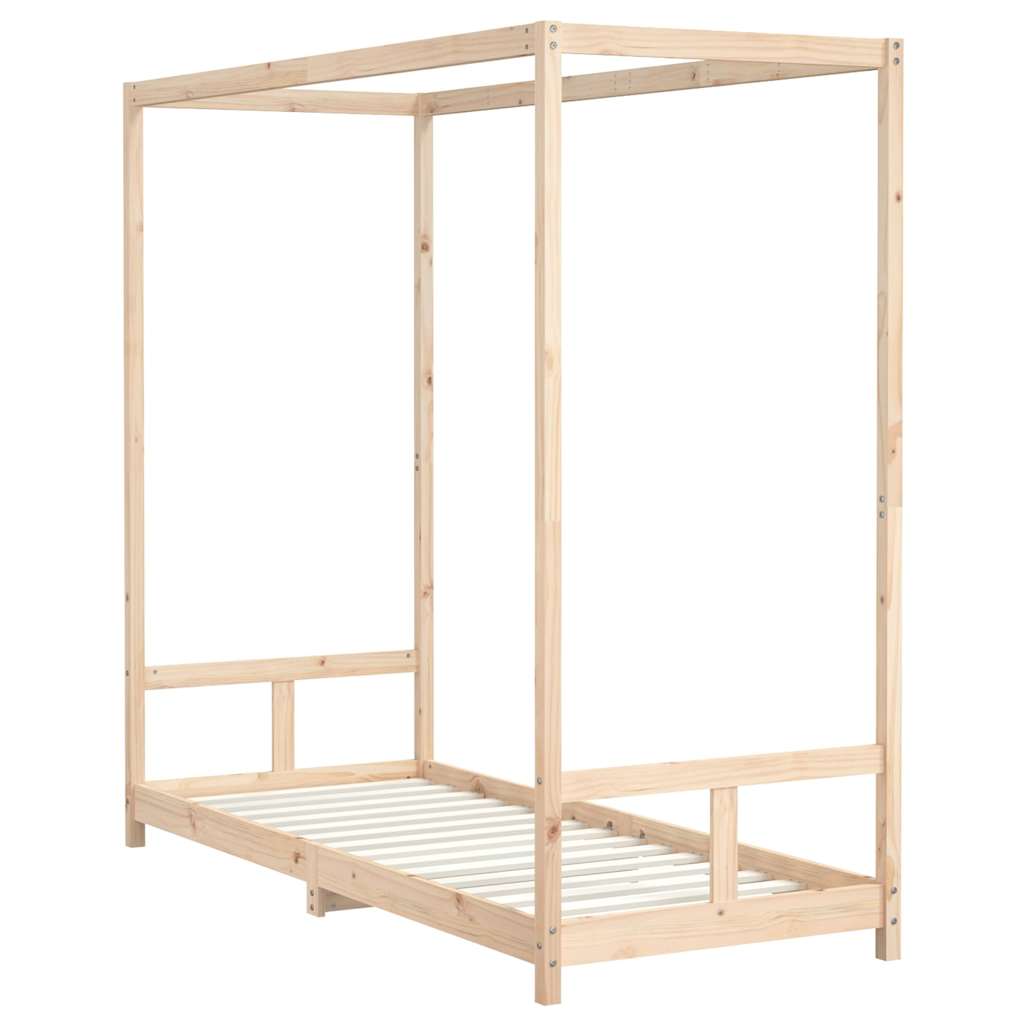vidaXL Kids Bed Frame 80x200 cm Solid Wood Pine 3