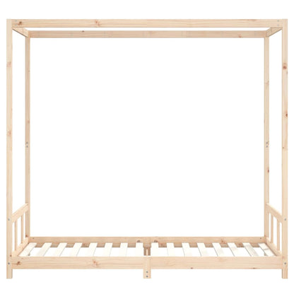 vidaXL Kids Bed Frame 90x200 cm Solid Wood Pine 4