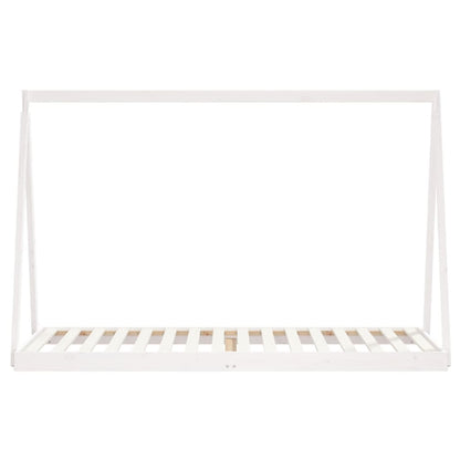 vidaXL Kids Bed Frame White 80x200 cm Solid Wood Pine 4