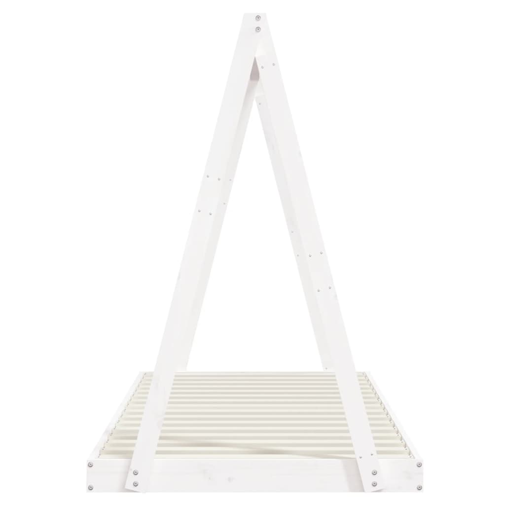 vidaXL Kids Bed Frame White 90x200 cm Solid Wood Pine 5