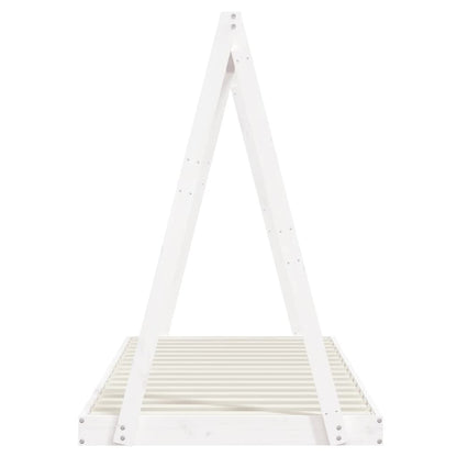 vidaXL Kids Bed Frame White 90x200 cm Solid Wood Pine 5